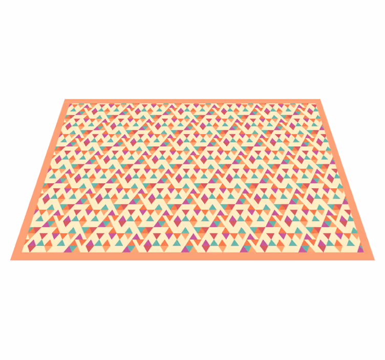 Färgglada trianglar geometriska vinylmattor - Tenstickers