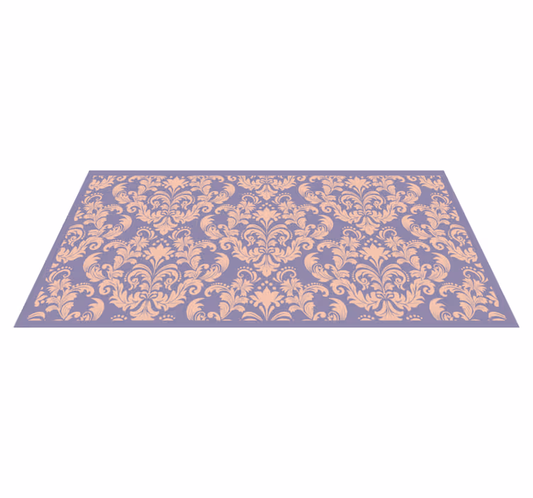 Eleganta ornament ljus vintage vinyl matta - Tenstickers