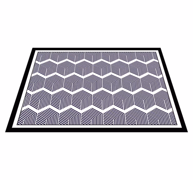 Kubistisk kontrast Vinylmatta geometrisk - Tenstickers