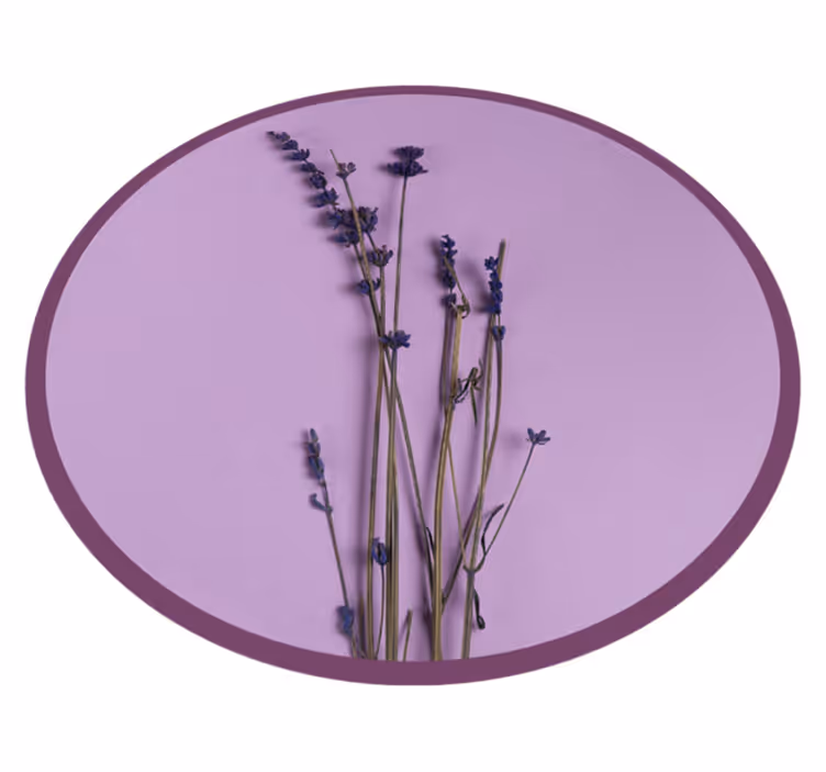 Lavendel siluett Vinylmatta blommor och växter - Tenstickers