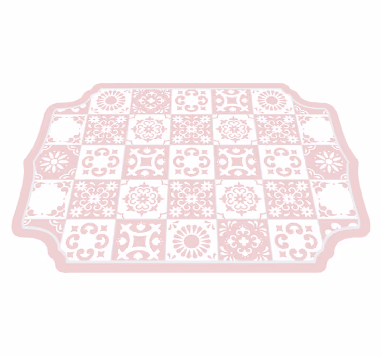 Kakel motiv med blommor kakel matta - Tenstickers