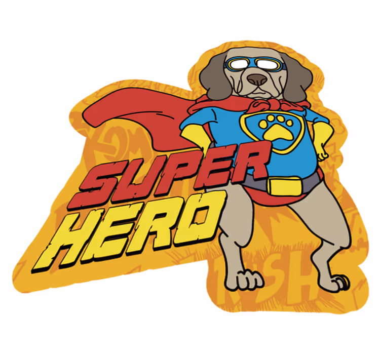 Superhjälte hund Andra Vinylmattor - Tenstickers