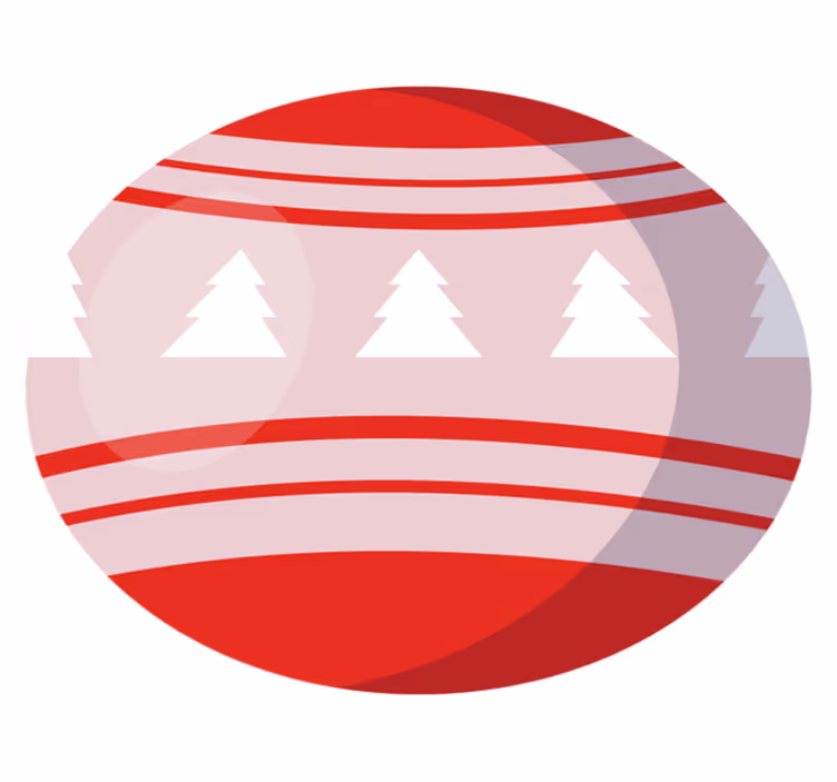 Rödmålad småsak julgranmatta - Tenstickers