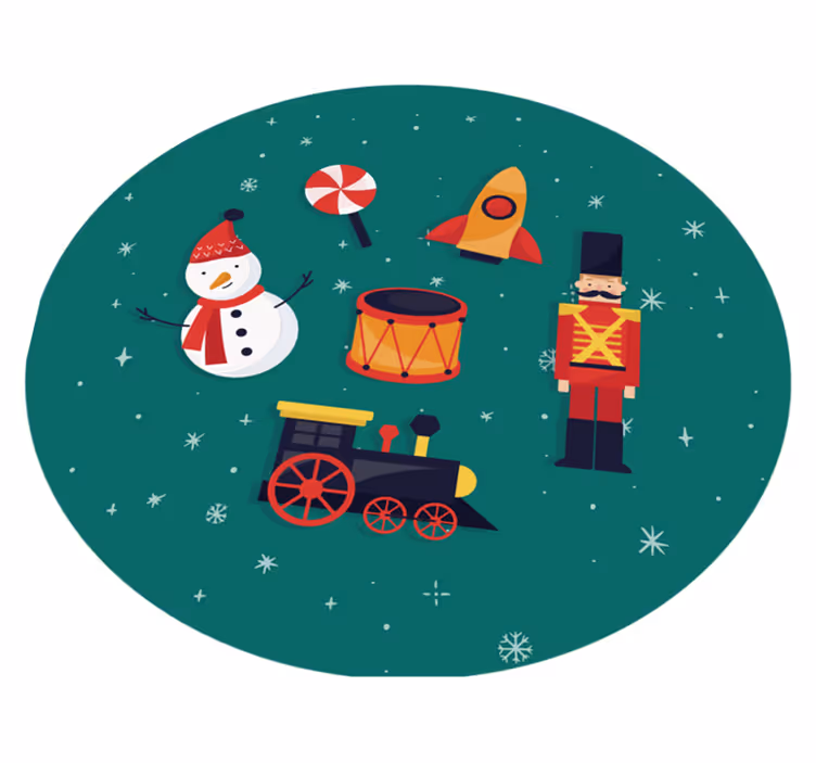Julleksaker julgranmatta - Tenstickers