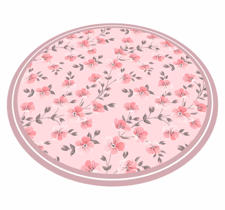 Rosa blomblad blommamatta - Tenstickers