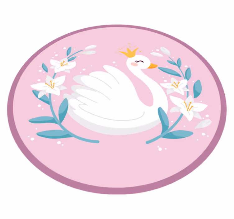 Svan drottning barn vinyl matta - Tenstickers