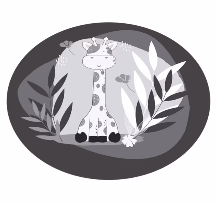 Giraff plantskola tema Vinylmatta daghem - Tenstickers