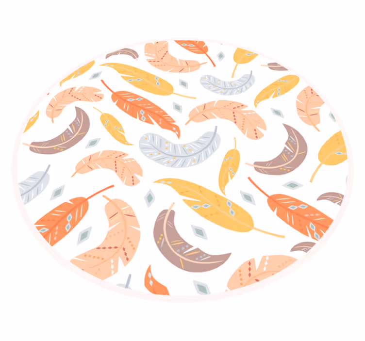 Botaniska blad mönster Vinylmatta blommor och växter - Tenstickers