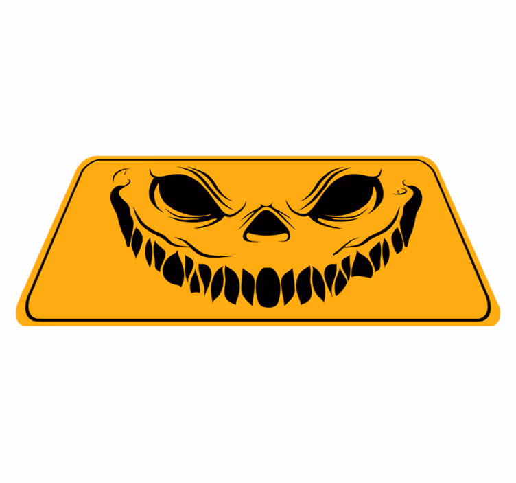 Smiley face läskiga halloween mattor - Tenstickers