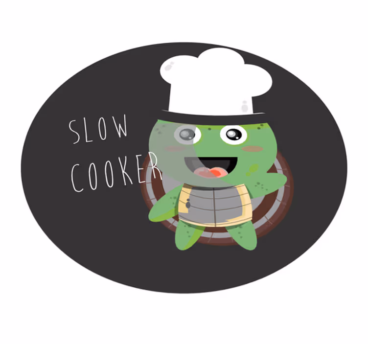 Kock sköldpadda illustration Vinylmatta Kök - Tenstickers