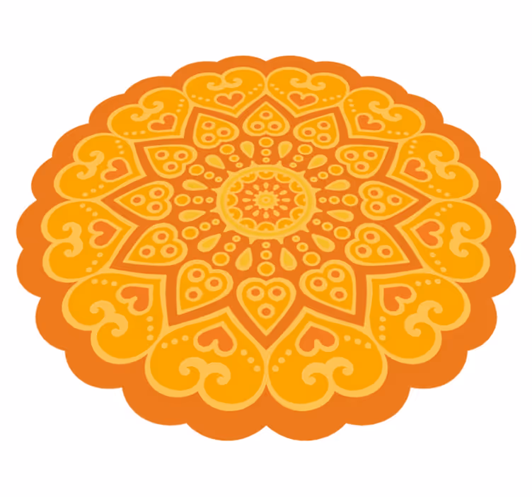 Mandala golv accent Vinylmatta Mandala - Tenstickers