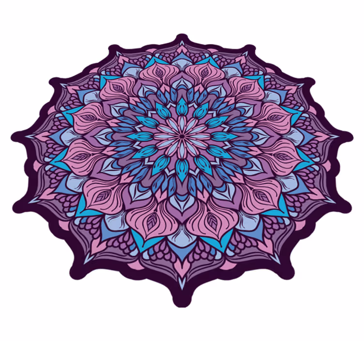 Boho mandala mönster mandala vinyl matta - Tenstickers