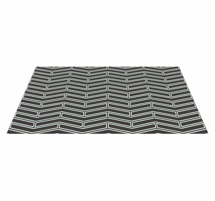 Chevron linjer Vinylmatta geometrisk - Tenstickers