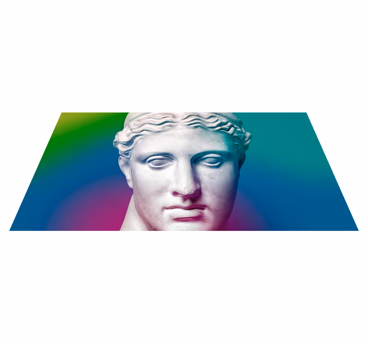 Skulpturell gradient Vinylmatta minimalistisk - Tenstickers