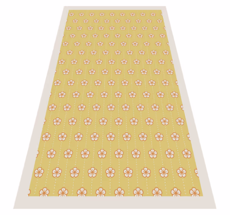 Blommigt kökstillbehör Vinylmatta blommor och växter - Tenstickers