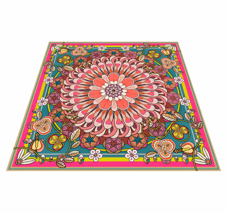 Geometriska färgglada mandalas geometriska mattor - Tenstickers