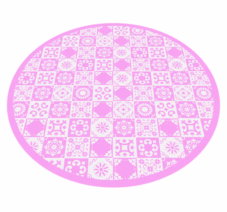 Mandala inspirerad cirkel Vinylmatta Mandala - Tenstickers