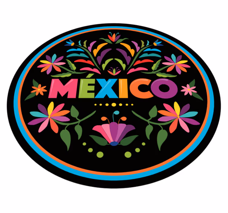 Mexikansk folklore Vinylmatta etnisk - Tenstickers
