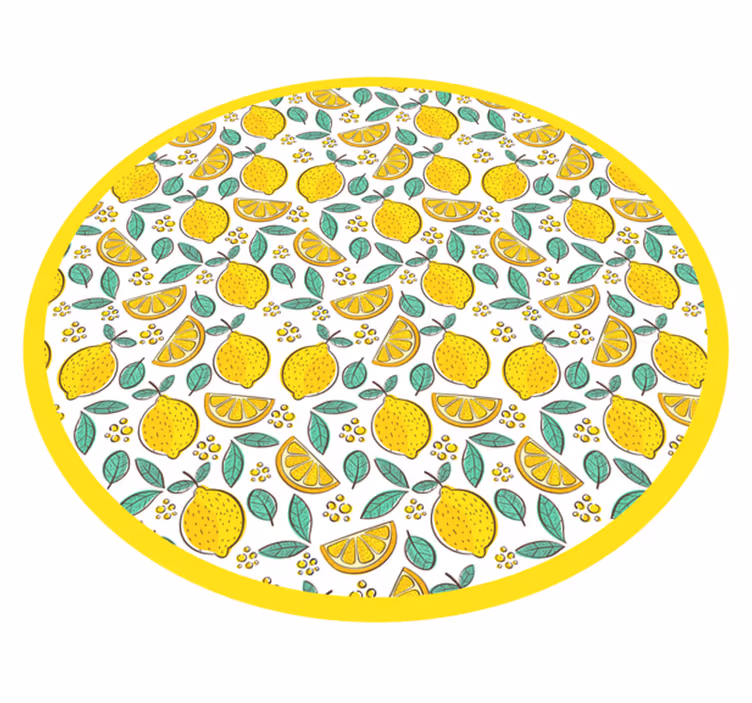 Illustrativa golvplattor för citronmönster - Tenstickers