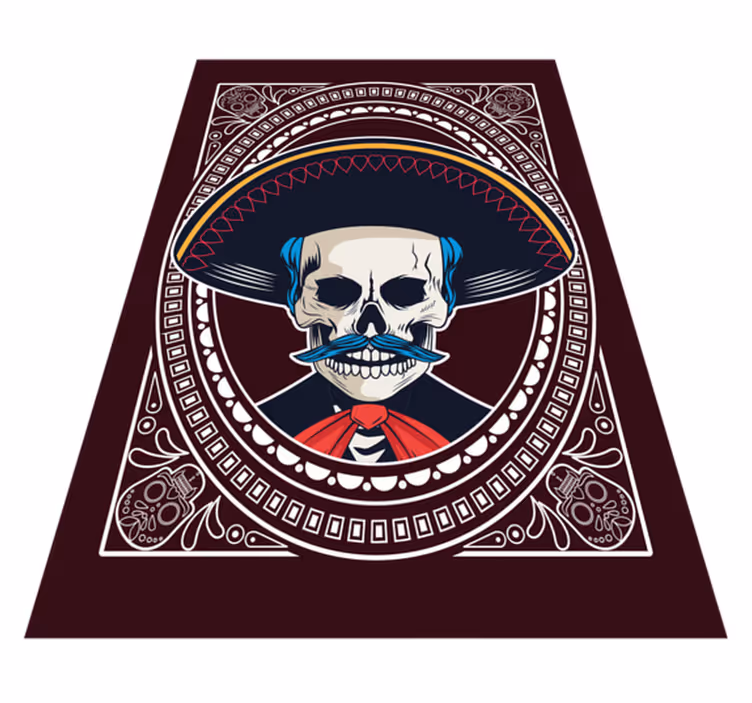Mexikansk etnisk skalle etnisk matta - Tenstickers