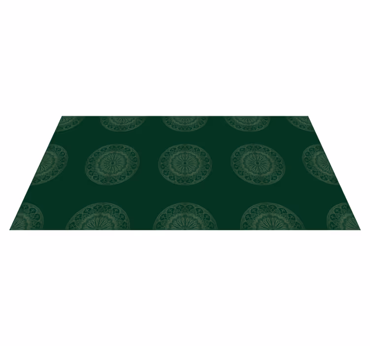 Grön mandala vinylmatta - Tenstickers