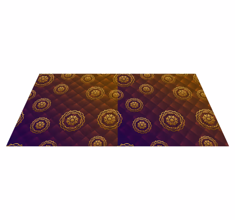 Flerfärgad elegant mandala vinylmatta - Tenstickers