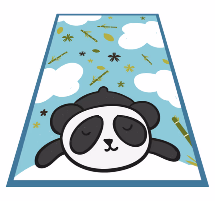Bedårande panda och lämnar djurmatta - Tenstickers