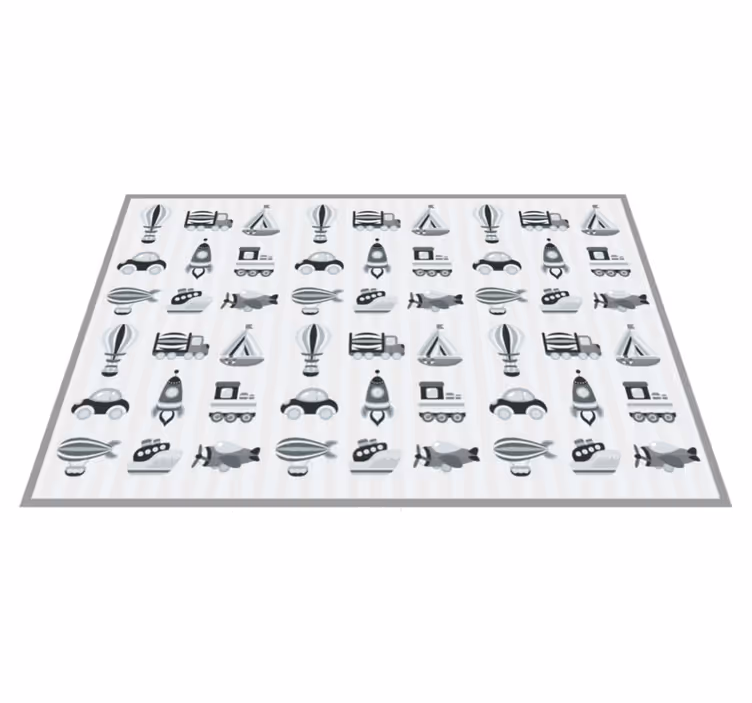 Lekfull transport Vinylmatta Barn - Tenstickers