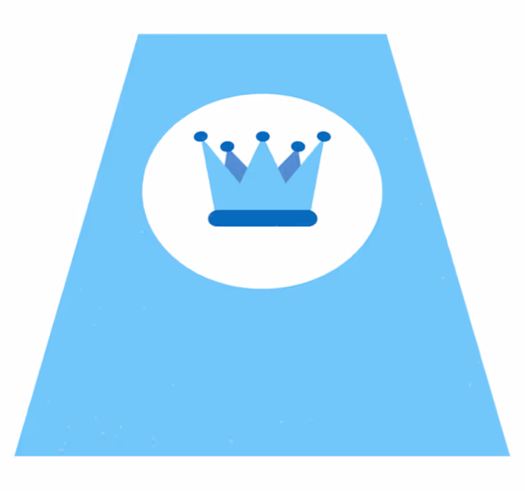 Blå krona baby vinyl lekmatta - Tenstickers