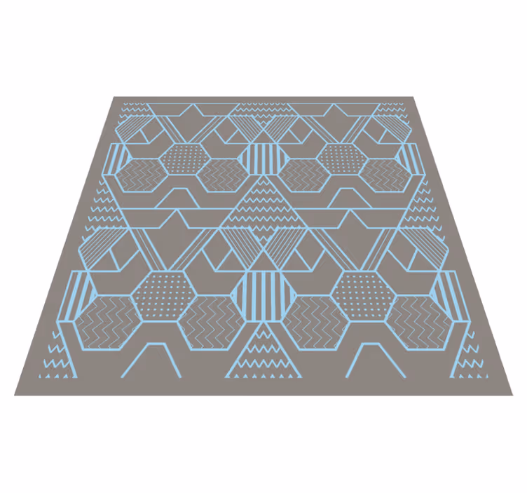 Geometriska abstrakta former Vinylmatta geometrisk - Tenstickers