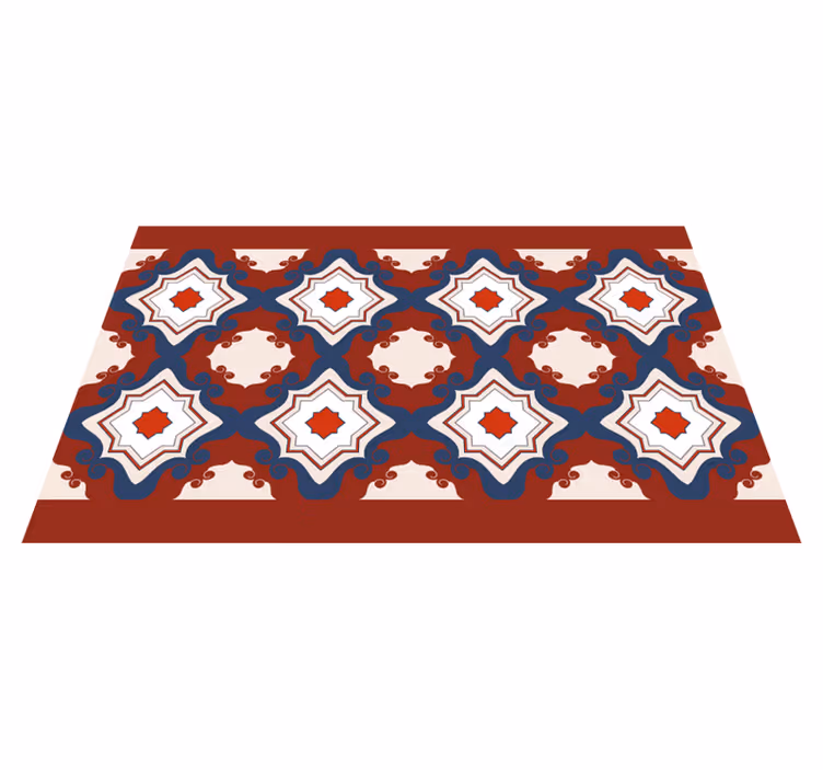 Röda vintage kakel mosaik golvplattor - Tenstickers