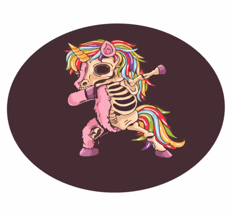Unicorn zombie dabbing halloween mattor - Tenstickers