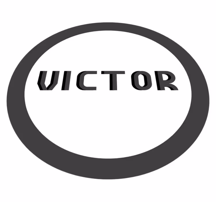Personligt monogram Vinylmatta namn - Tenstickers