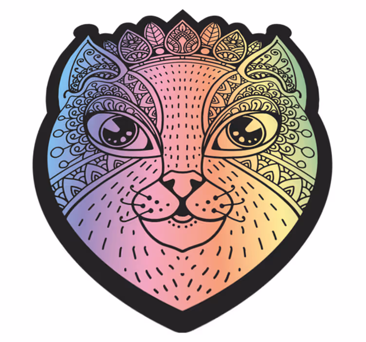 Katt på natten collage sovrumsmatta - Tenstickers