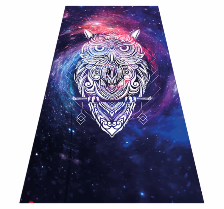 Kosmisk uggla illustration Vinylmatta djur - Tenstickers