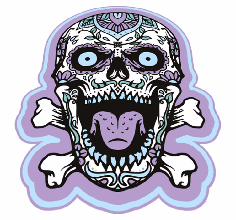 Sockerskalledekor Vinylmatta Halloween - Tenstickers