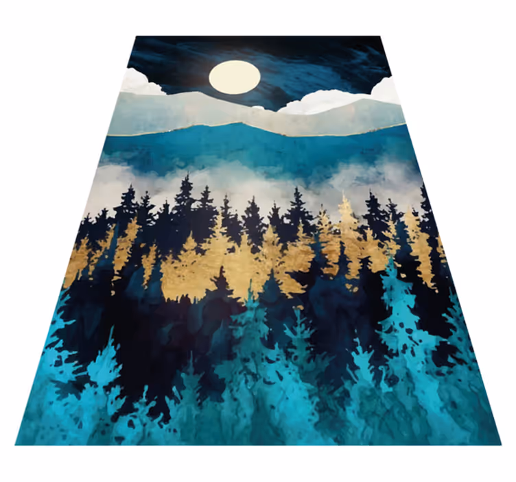Skog mörker Vinylmatta natur - Tenstickers