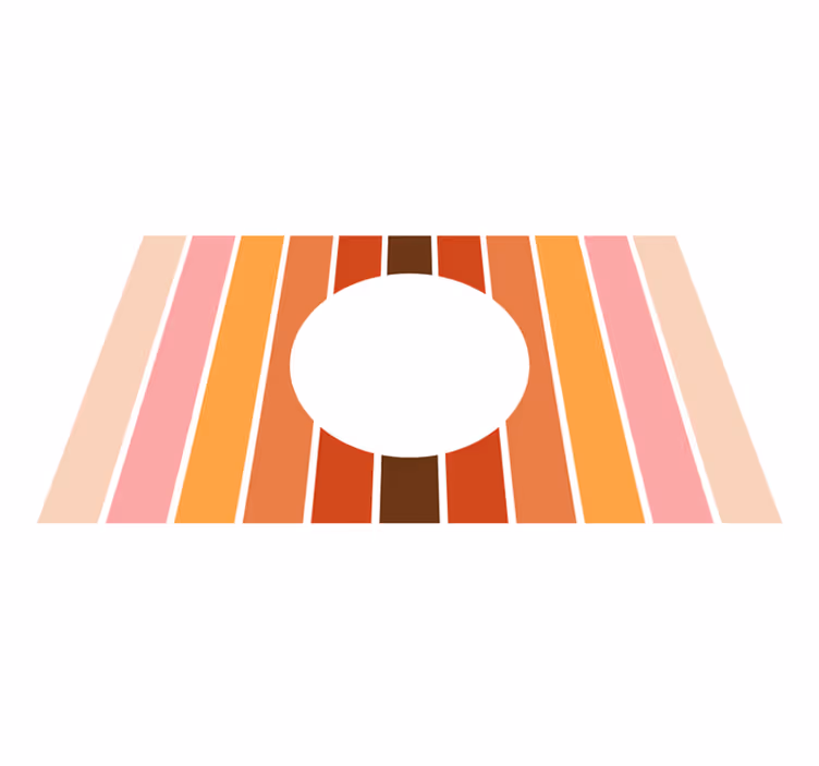 70-tals sun geometriska vinylmattor - Tenstickers