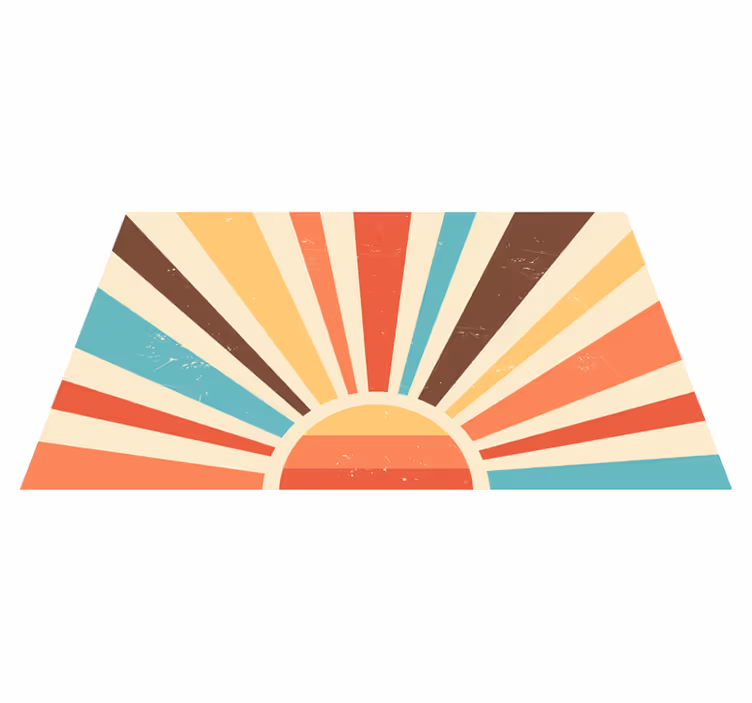 Sunburst ränder Vinlymatta randiga - Tenstickers