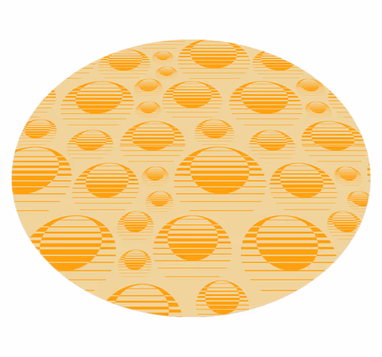 Cirkulärt mönster Vinylmatta Matsal - Tenstickers