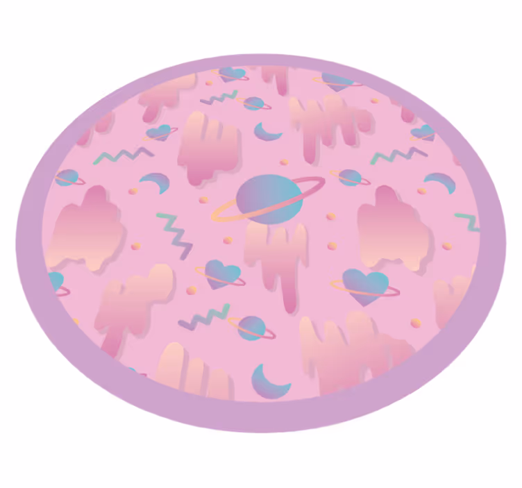 Godis i rymden barn vinyl matta - Tenstickers