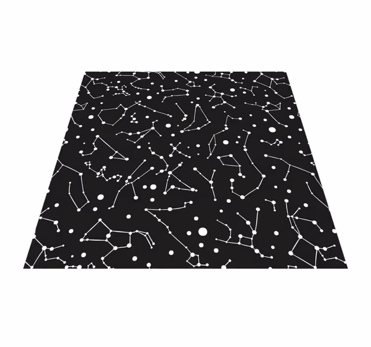 Svartvitt yttre rymd barn vinyl matta - Tenstickers