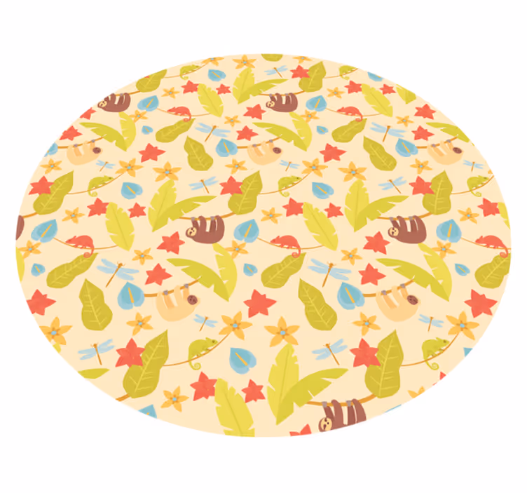 Hösten critters cirkulär Andra Vinylmattor - Tenstickers
