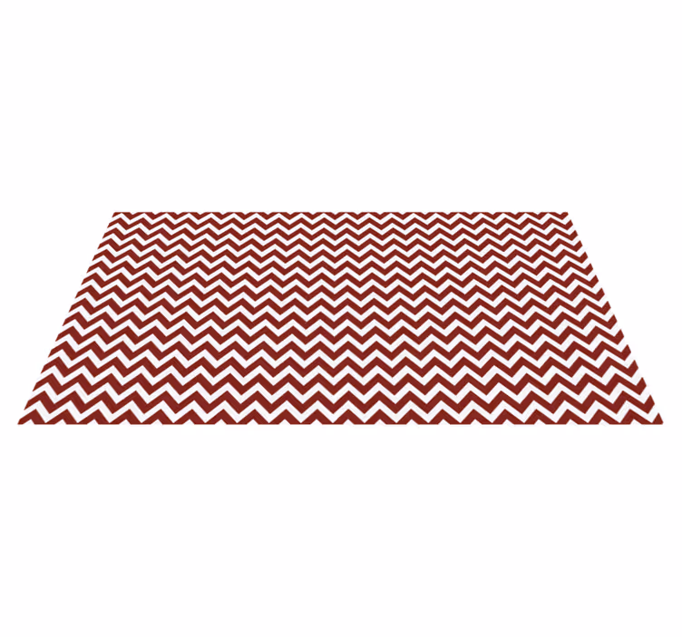 Röd chevronstil Vinylmatta geometrisk - Tenstickers