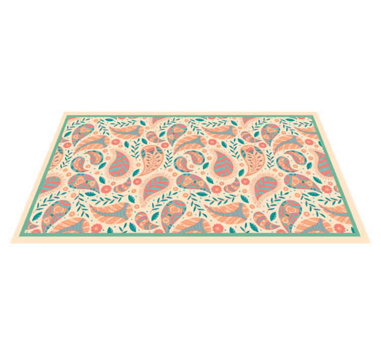 Paisley mönster fusion Vinylmatta Mandala - Tenstickers