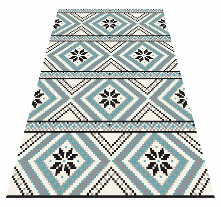 Skandinaviska geometriska figurer nordisk vinylmatta - Tenstickers