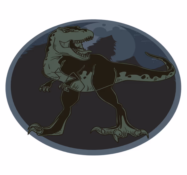 Den mörka vilda t-rex djurmattan - Tenstickers