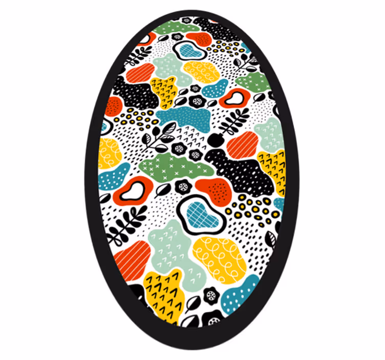 Färgfull abstrakt design modern matta - Tenstickers