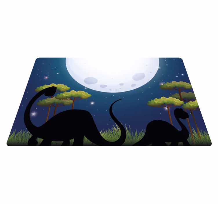 Dinosaurie i naturen sovrumsmatta - Tenstickers
