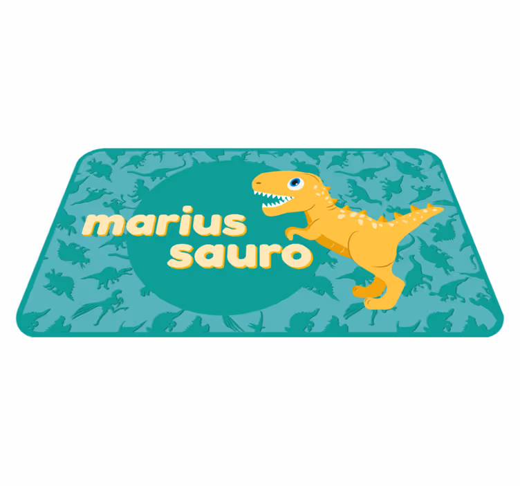 Dinosaurie personlig Vinylmatta Barn - Tenstickers